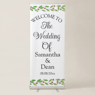 Vertical Retractable Banner wedding welcome sign