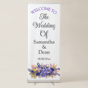 Vertical Retractable Banner wedding welcome sign