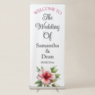 Vertical Retractable Banner wedding welcome sign