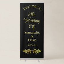 Vertical Retractable Banner wedding welcome sign