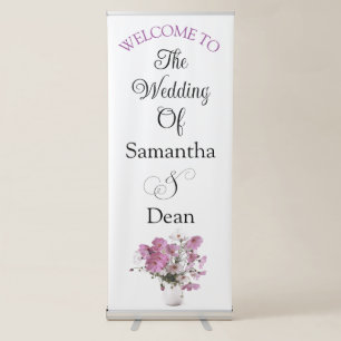 Vertical Retractable Banner wedding welcome sign