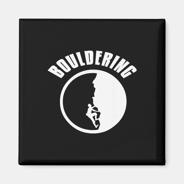 Vertical Rock Climbing Adventure Humor For Boulder Magnet (Front)