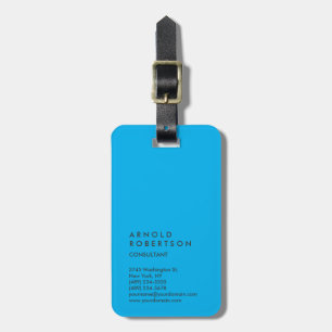 Vertical Sky Blue Name Address Telephone E-mail Luggage Tag