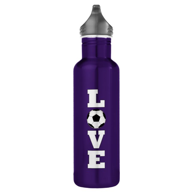 Vertical Soccer LOVE Soccer Player or Coach Sports 710 Ml Water Bottle (Right)