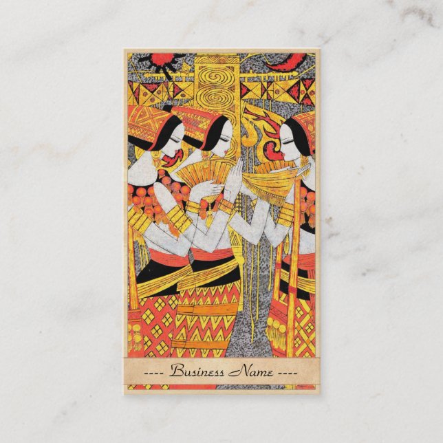 Vertical Song oriental egyptian ladies woman girls Business Card (Front)