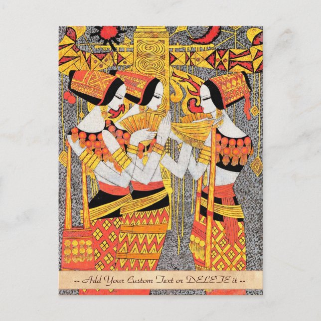 Vertical Song oriental egyptian ladies woman girls Postcard (Front)