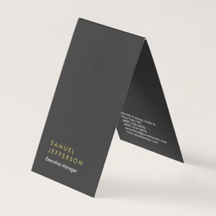 Vertical special black professional plain modern business card
