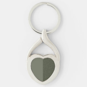 Vertical Split Moss Green Heart Keychain (Custom)