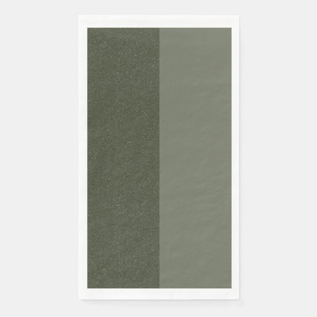 Vertical Split Moss Green Napkin – Customisable (Front)