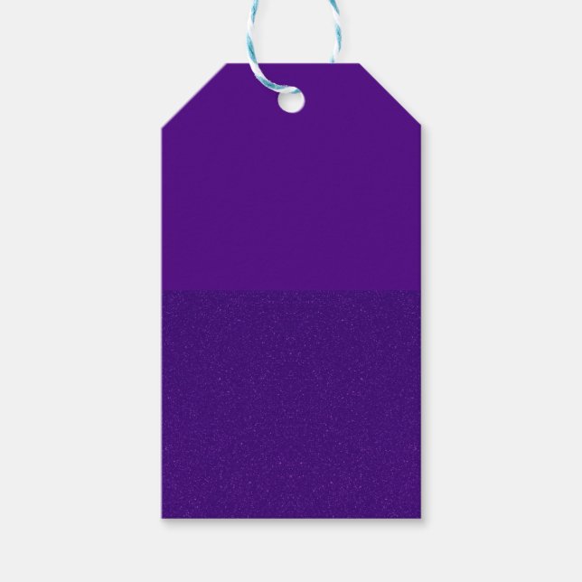Vertical Split Purple Gift Tag – Customisable (Front)