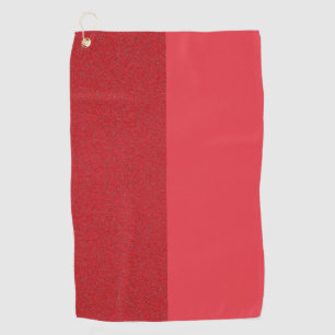Vertical Split Tomato Red Golf Towel – Customise