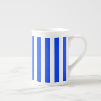 Vertical Stripe Sailor Blue & White Pattern Bone China Mug
