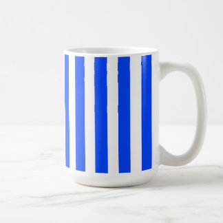 Vertical Stripe Sailor Blue & White Pattern Coffee Mug