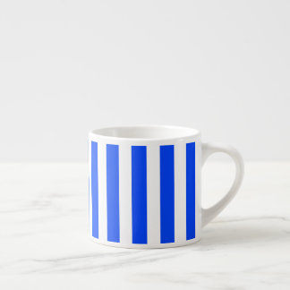 Vertical Stripe Sailor Blue & White Pattern Espresso Cup
