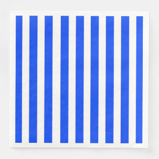 Vertical Stripe Sailor Blue & White Pattern Napkin