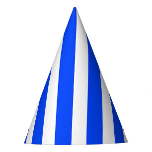 Vertical Stripe Sailor Blue & White Pattern Party Hat