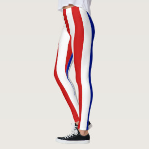 Vertical Striped Designer ~ Red ~ White ~ Blue ~ Leggings