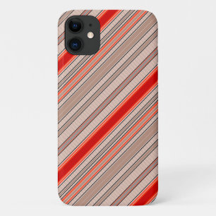 vertical striped textured pattern in orange and be iPhone 11 case