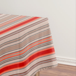 vertical striped textured pattern in orange and be tablecloth