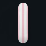 Vertical Stripes Baby Pink And White Striped Skateboard<br><div class="desc">Vertical Stripes – light pink and white striped pattern.</div>