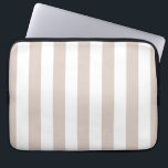 Vertical Stripes Beige And White Striped Laptop Sleeve<br><div class="desc">Vertical Stripes – beige and white striped pattern.</div>