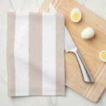 Vertical Stripes Beige And White Striped Tea Towel<br><div class="desc">Vertical Stripes – beige and white striped pattern.</div>