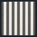 Vertical Stripes Black And White Striped Stone Coaster<br><div class="desc">Vertical Stripes – black and white striped pattern.</div>