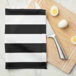 Vertical Stripes Black And White Striped Tea Towel<br><div class="desc">Vertical Stripes – black and white striped pattern.</div>