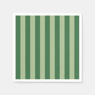 Vertical Stripes Forest Green Striped Napkin