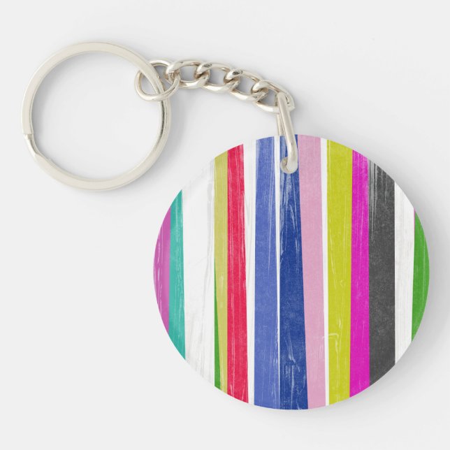 Vertical Stripes Key Ring (Front)
