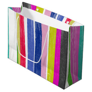 Vertical Stripes Large Gift Bag