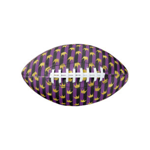 Vertical Stripes Mardi Gras Party Golden Crown American Football