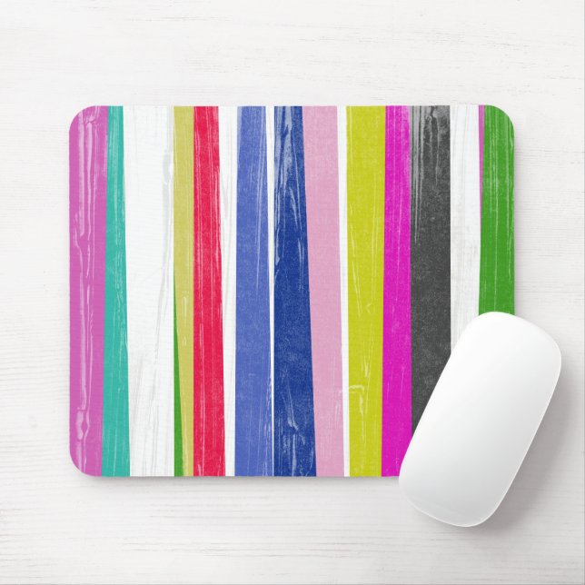 Vertical Stripes Mouse Mat (With Mouse)