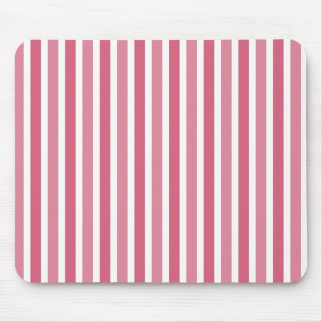 Vertical Stripes Mousepad, Pink Mouse Mat (Front)
