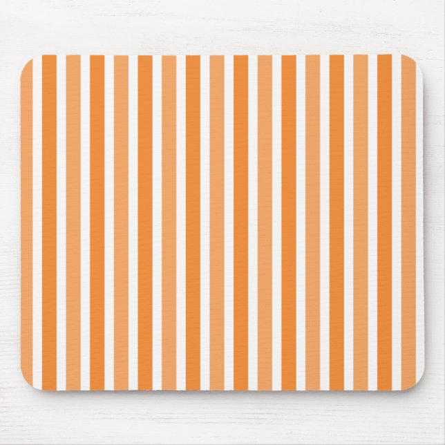 Vertical Stripes Mousepad, Tangerine Mouse Mat (Front)