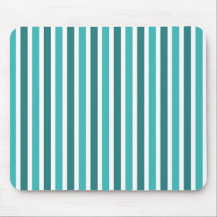 Vertical Stripes Mousepad, Turquoise Mouse Mat