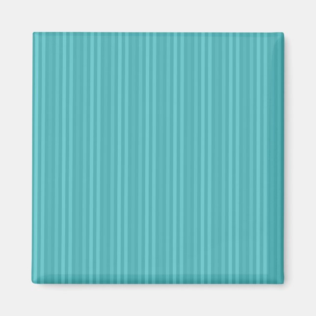 Vertical Stripes Pattern Teal Turquoise Magnet (Front)