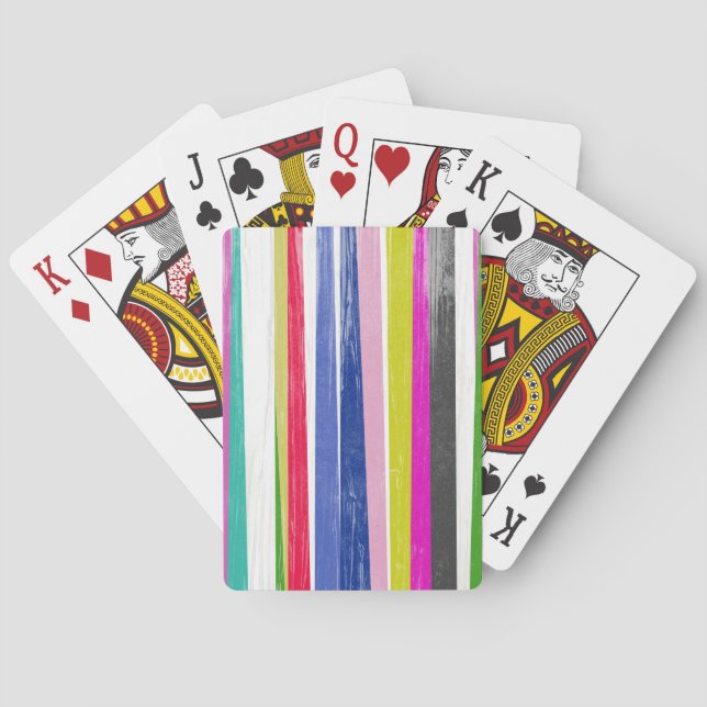 Vertical Stripes Playing Cards (Back)
