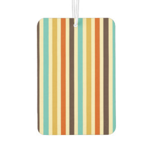 Vertical Stripes Retro Colours Blue Yellow Red Car Air Freshener