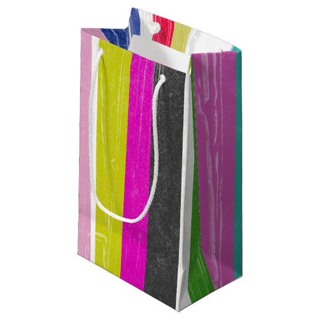 Vertical Stripes Small Gift Bag (Front Angled)