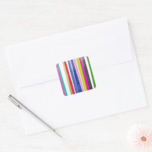 Vertical Stripes Square Sticker