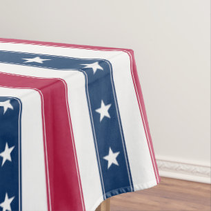 Vertical Stripes & Stars (large scale) Tablecloth