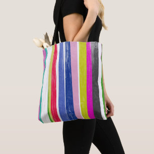 Vertical Stripes Tote Bag