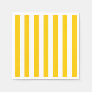 Vertical Stripes Yellow And White Striped Napkin