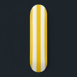 Vertical Stripes Yellow And White Striped Skateboard<br><div class="desc">Vertical Stripes – yellow and white preppy striped pattern.</div>