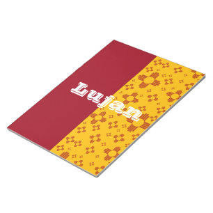 Vertical Stripes Zia Sun Red Yellow New Mexico Notepad