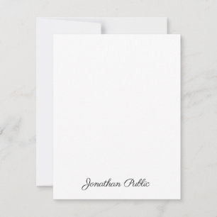 Vertical Stylish Hand Script Text Personalised Card