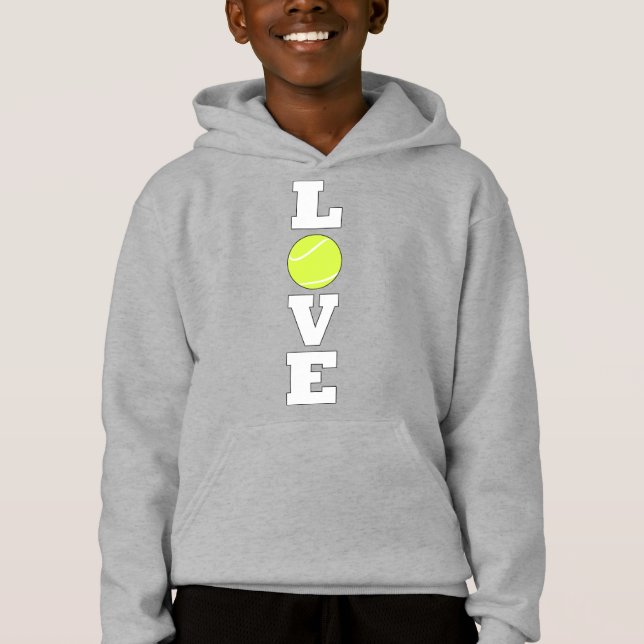 Vertical Tennis LOVE Tennis Player or Coach Boys (Front)