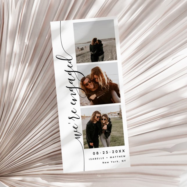 Vertical Text Photo Strip Engagement Announcement (Creator Uploaded)