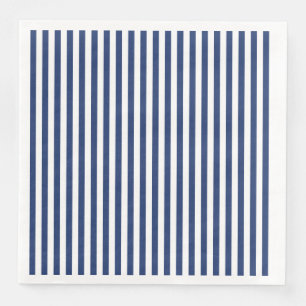 Vertical Thin Navy Stripes Napkin